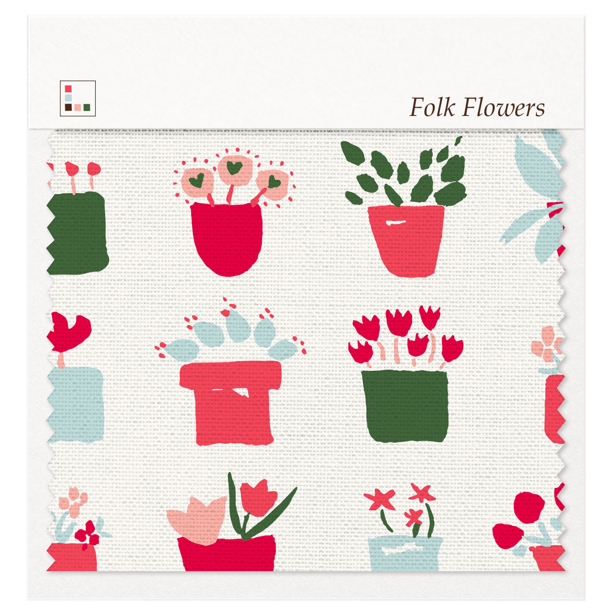 Five Patch Design Folk Plants fabric swatch