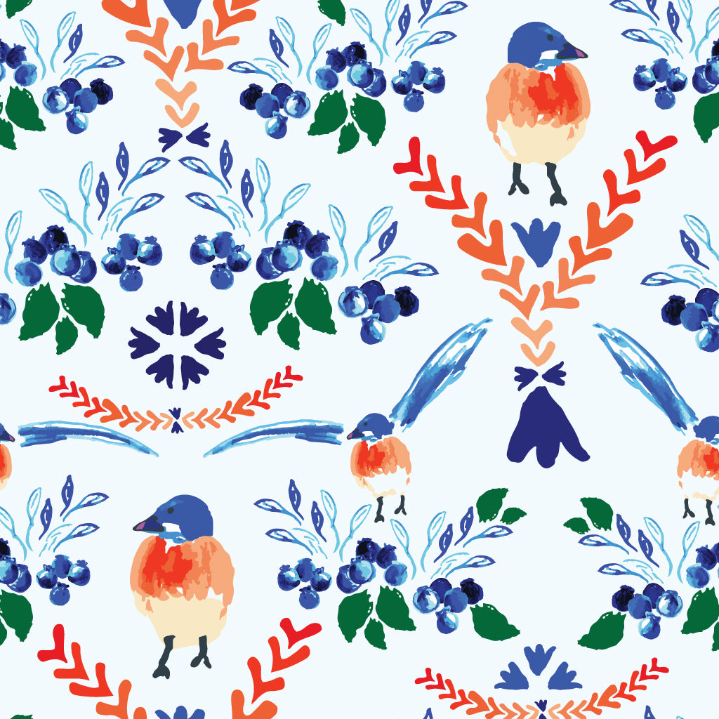 Five Patch Design Bluebirds pattern
