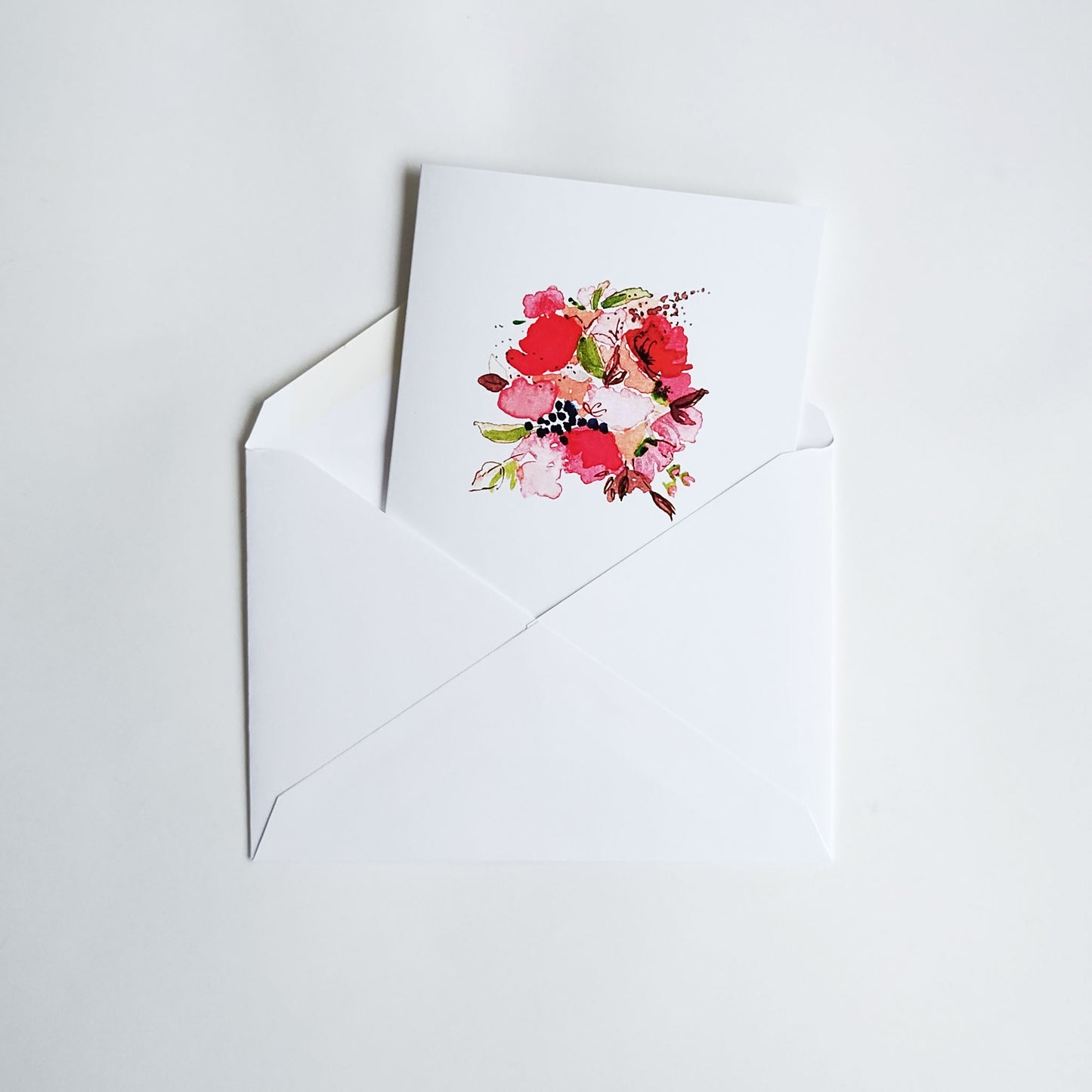 Five Patch Design Tiny Bouquet Blank Greeting Card