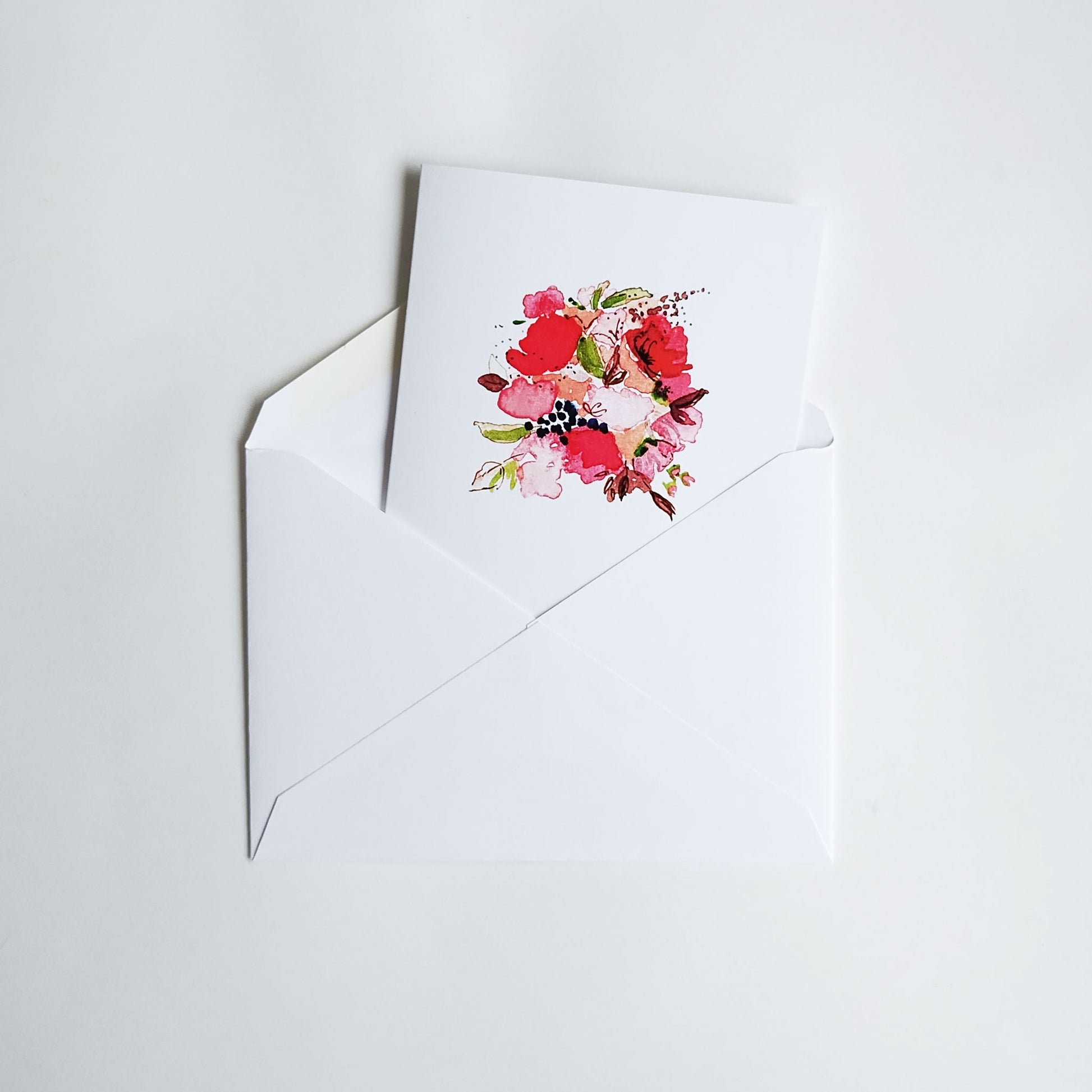 Five Patch Design Tiny Bouquet Blank Greeting Card