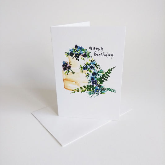 Five Patch Design Happy Birthday Floral Cake Greeting Card