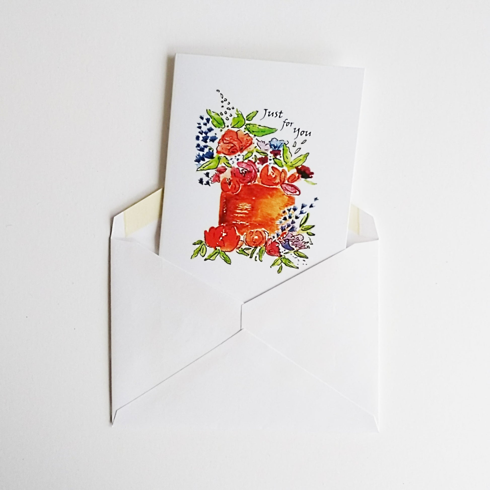 Five Patch Design Just For You Floral Cake Greeting Card