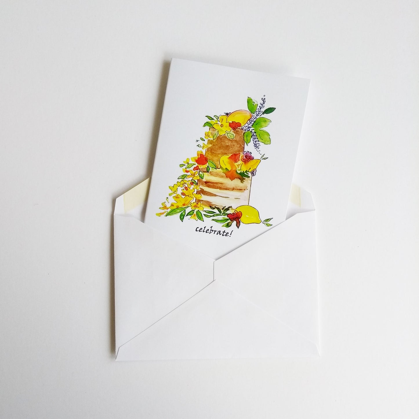 Five Patch Design Celebrate Botanical Cake Greeting Card