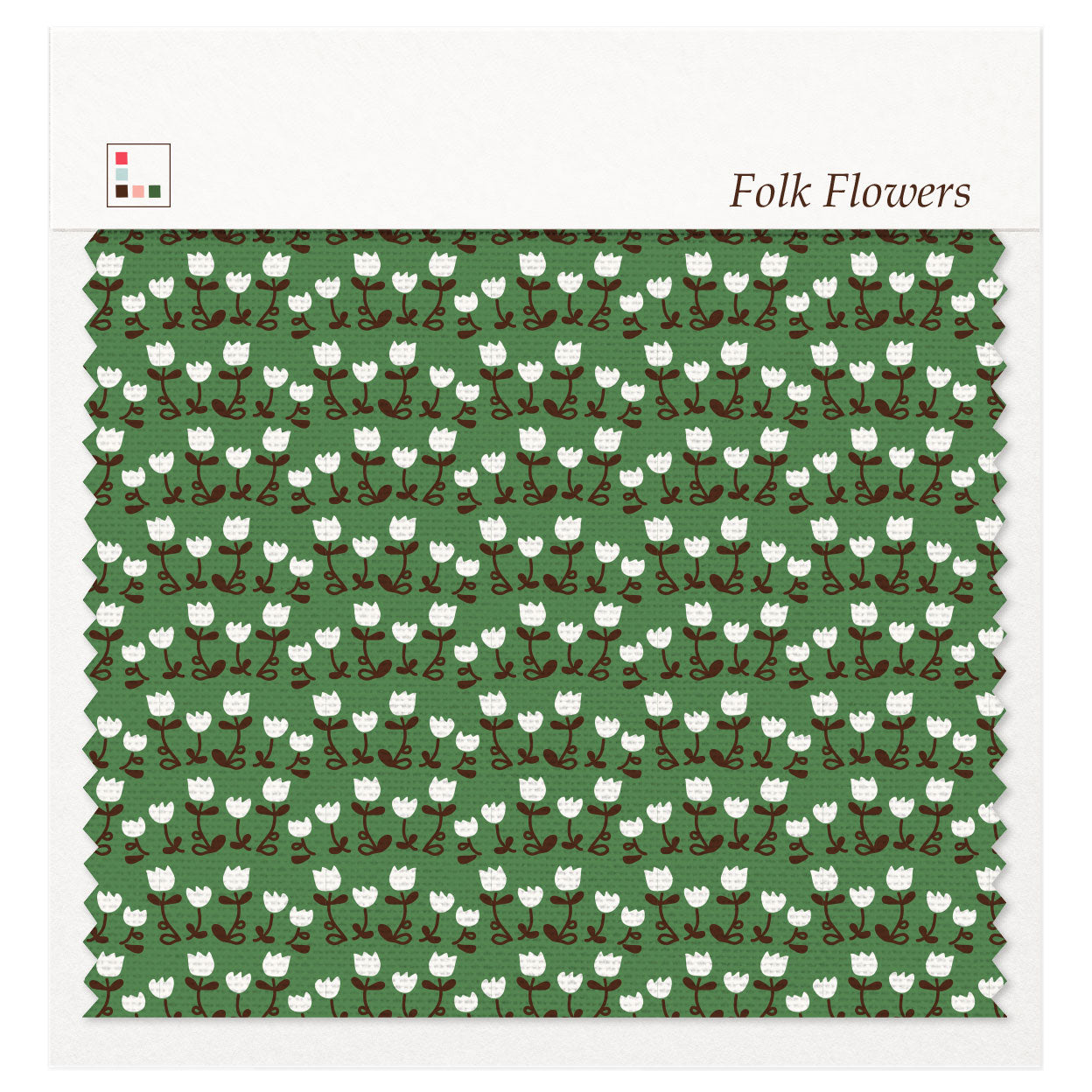 Five Patch Design Folk Flowers fabric swatch