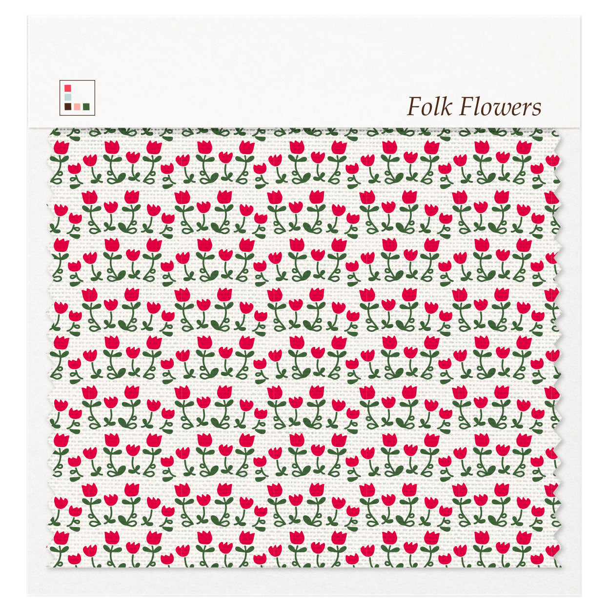Five Patch Design Folk Flowers fabric swatch