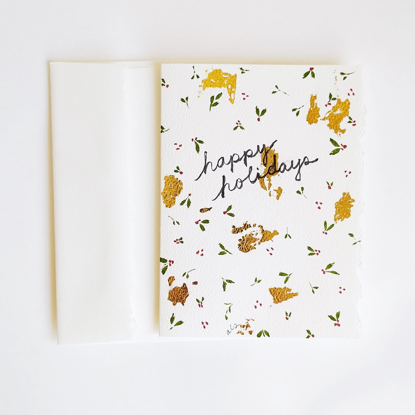 Five Patch Design Original Happy Holidays Greeting Card with envelope