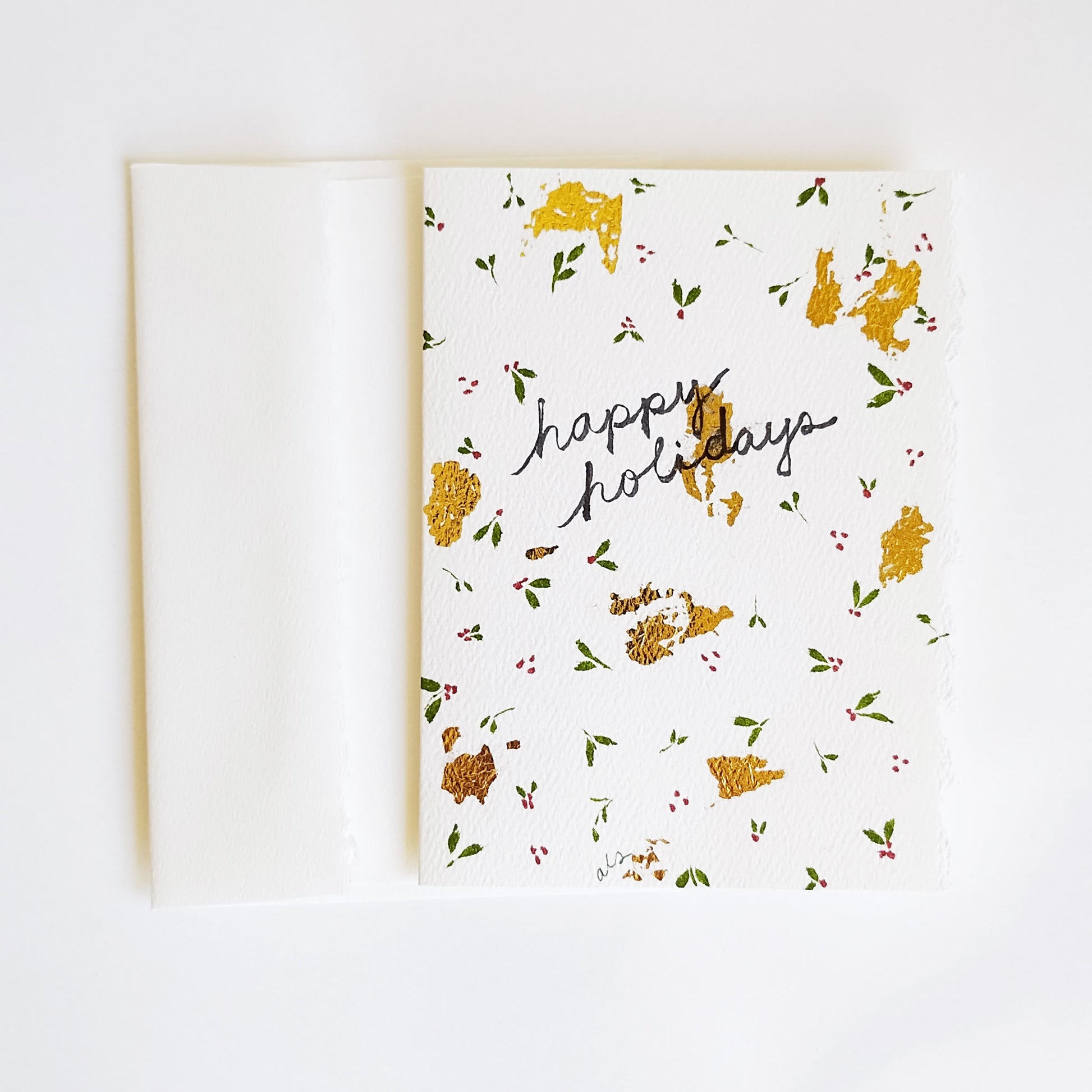 Five Patch Design Original Happy Holidays Greeting Card with envelope