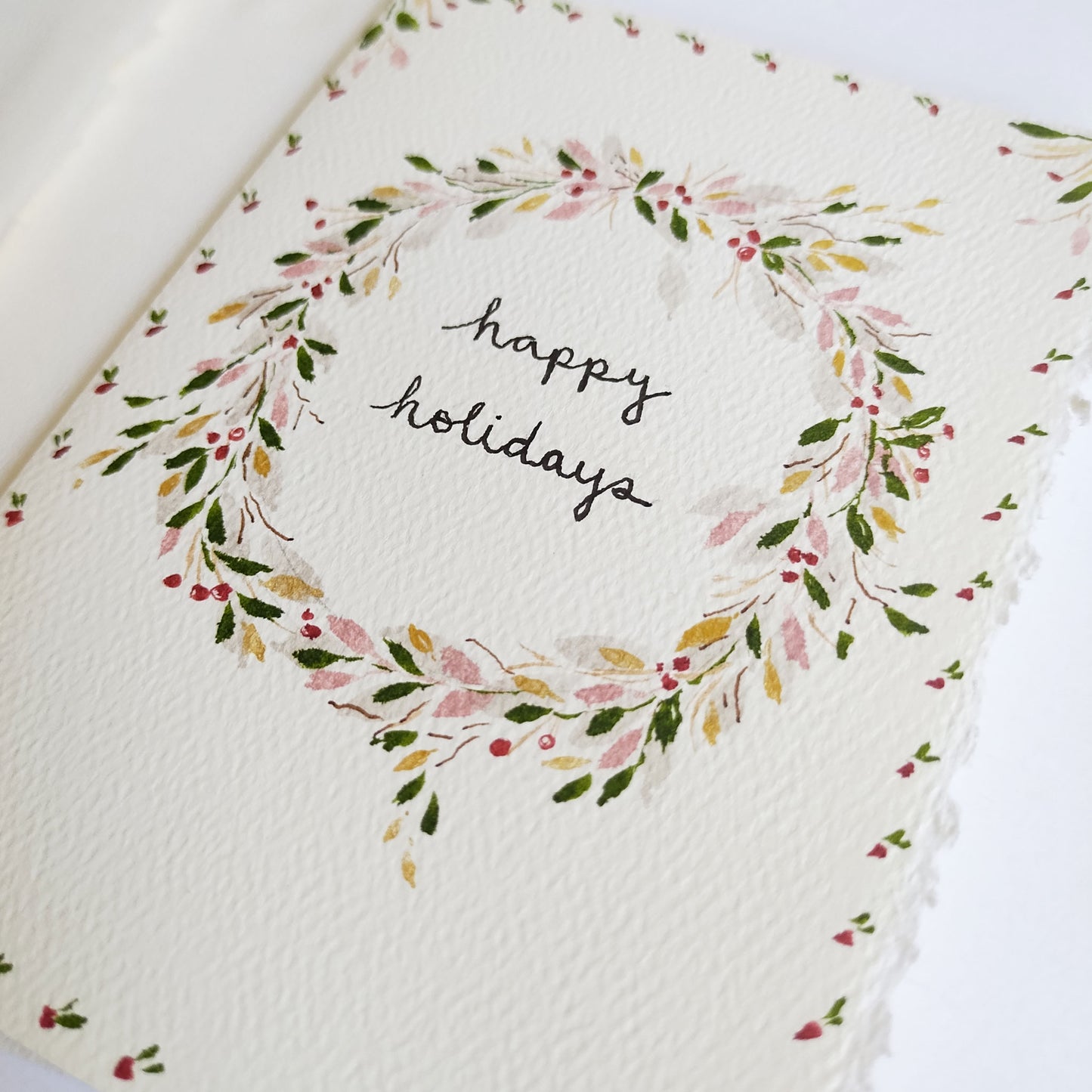 Five Patch Design Original Happy Holidays Greeting Card close up