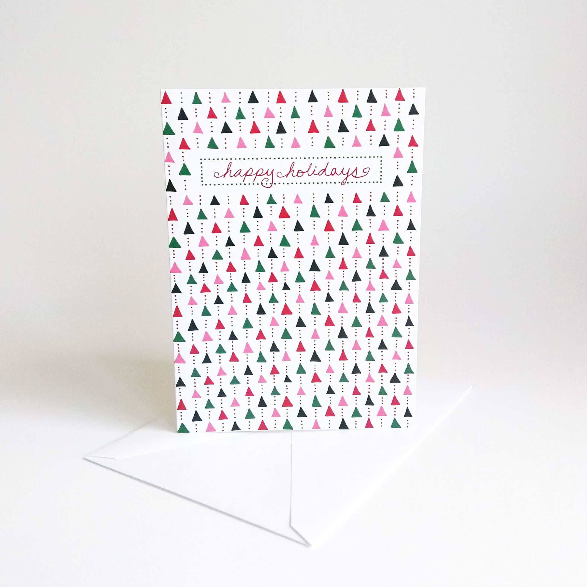 Five Patch Design Trees and Dots Happy Holiday Greeting Cards