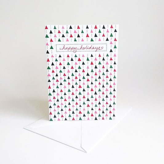 Five Patch Design Trees and Dots Happy Holiday Greeting Cards