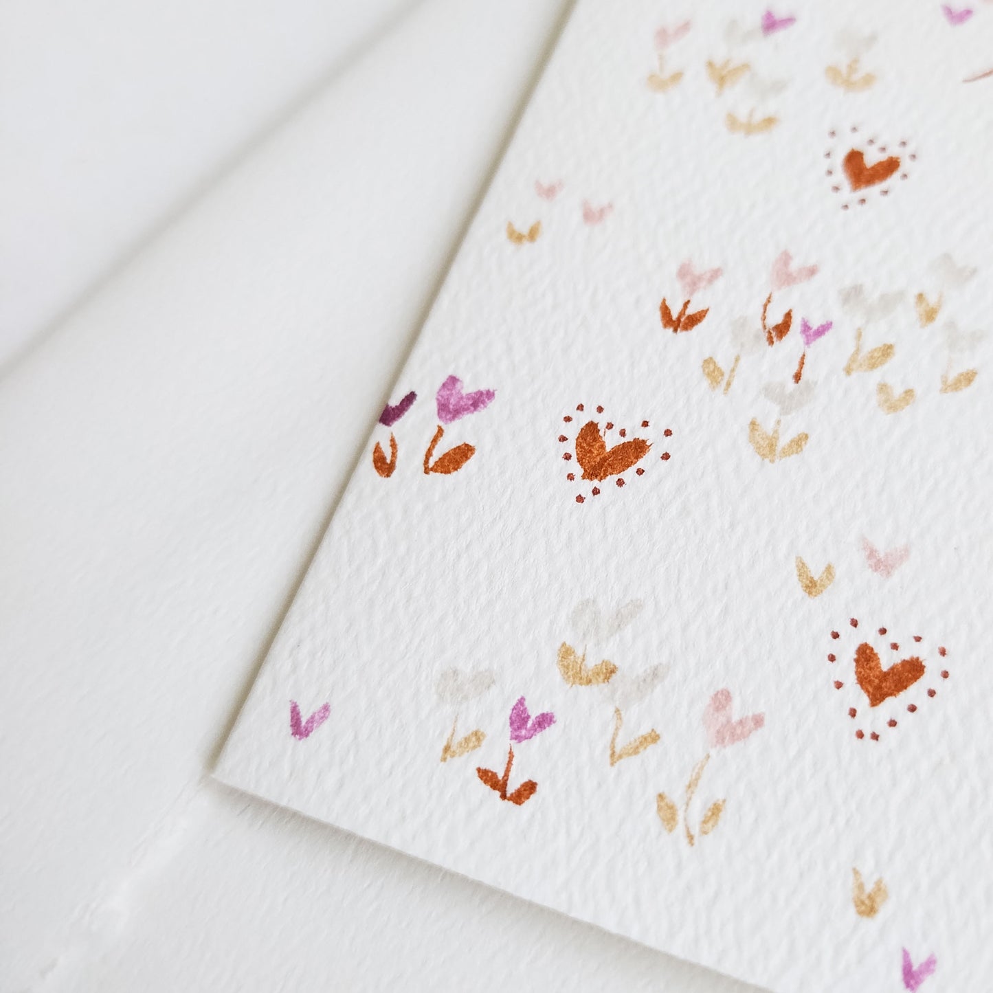 Five Patch Design Original Love You So Much Greeting Card and envelope close up