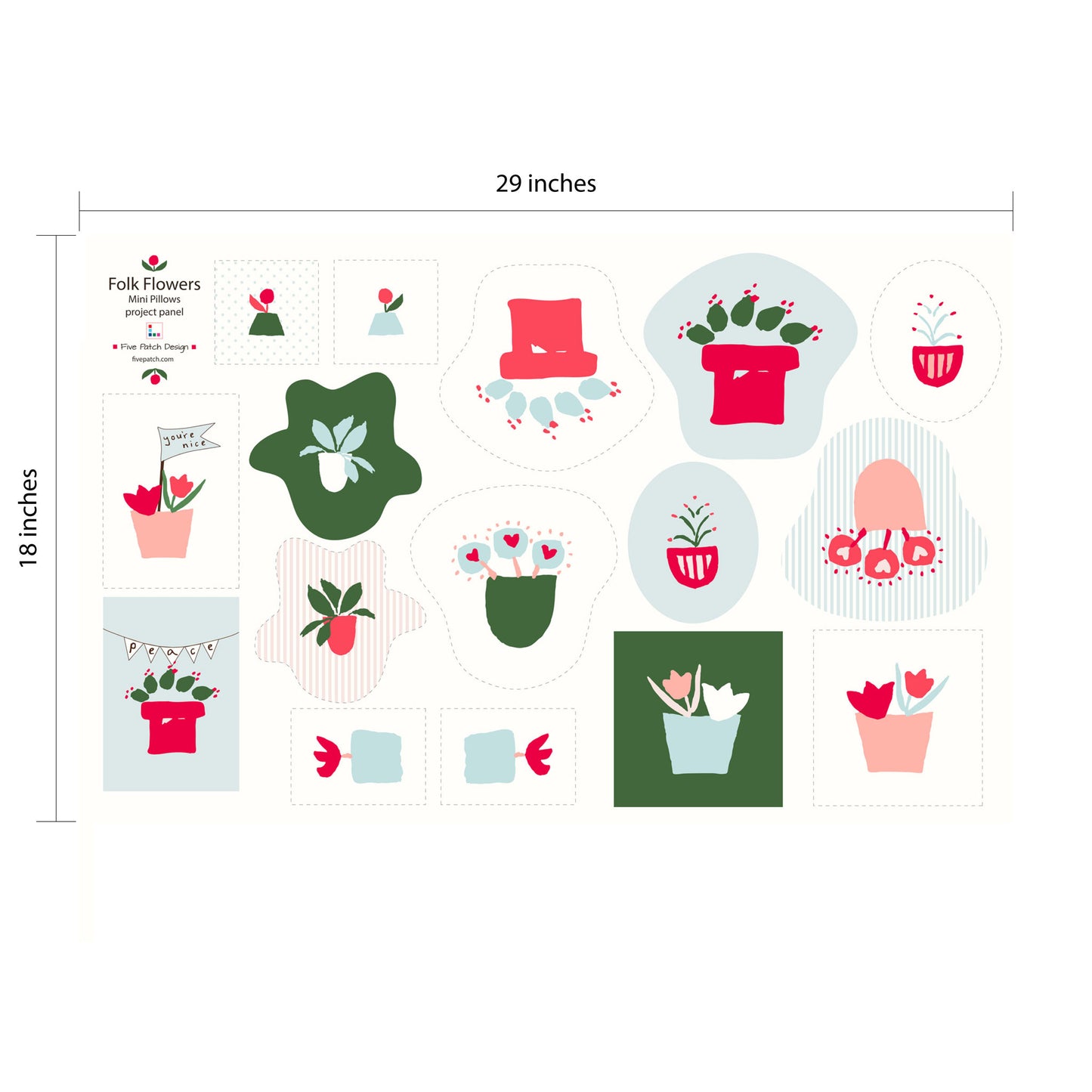 Five Patch Design Mini Pillow Project Panel