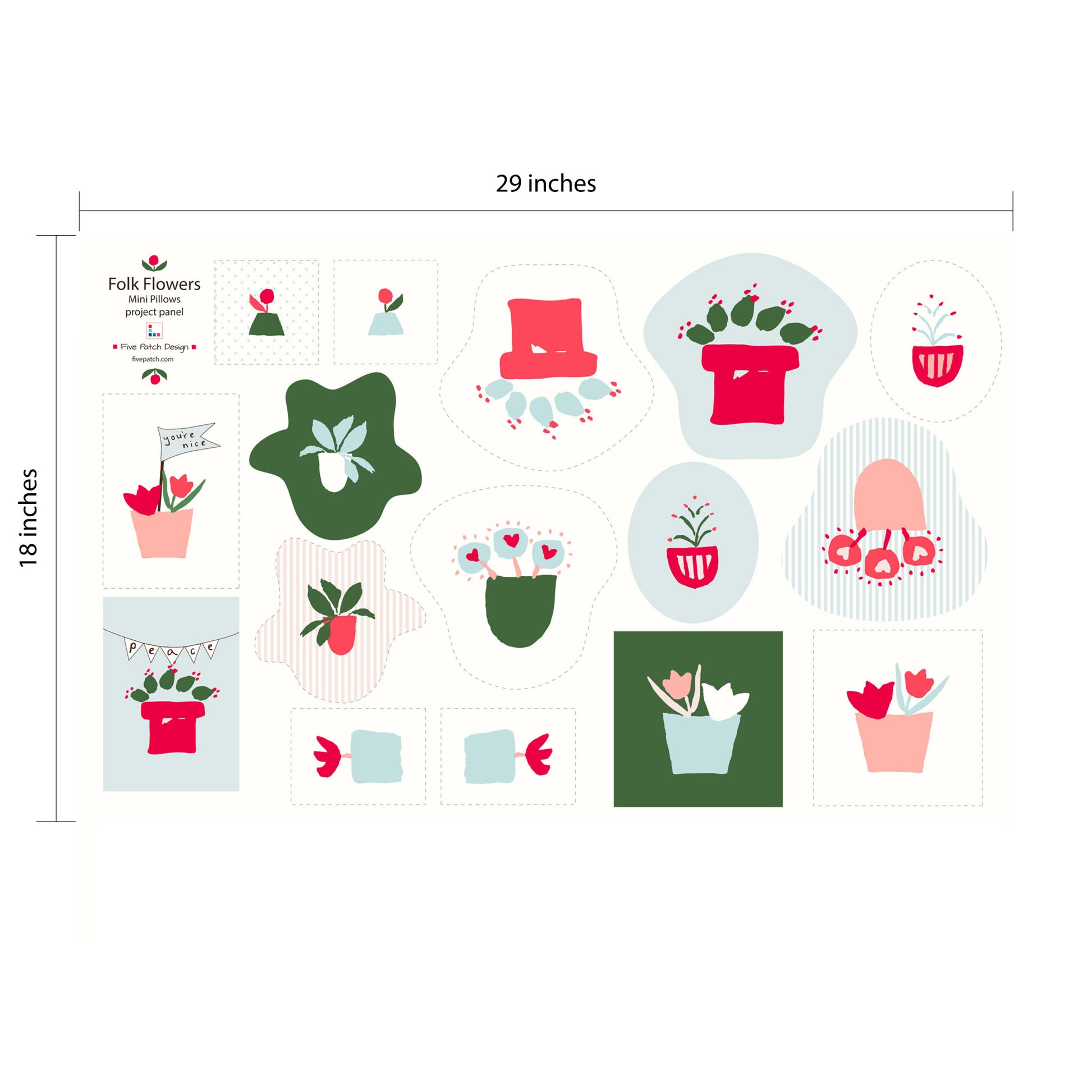 Five Patch Design Mini Pillow Project Panel