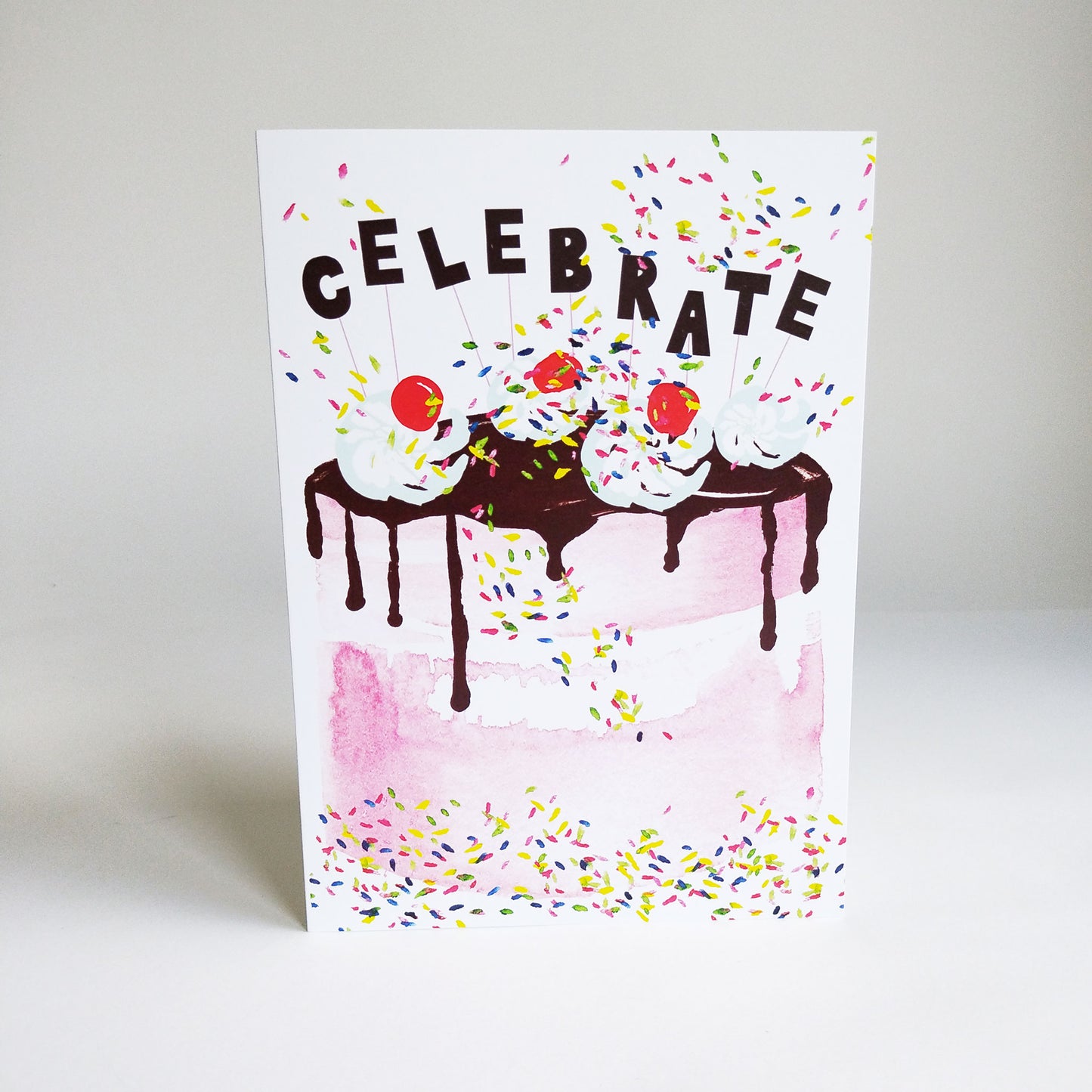 Five Patch Design Celebrate Neopolitan Cake Greeting Card