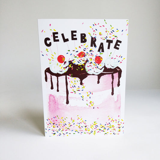 Five Patch Design Celebrate Neopolitan Cake Greeting Card