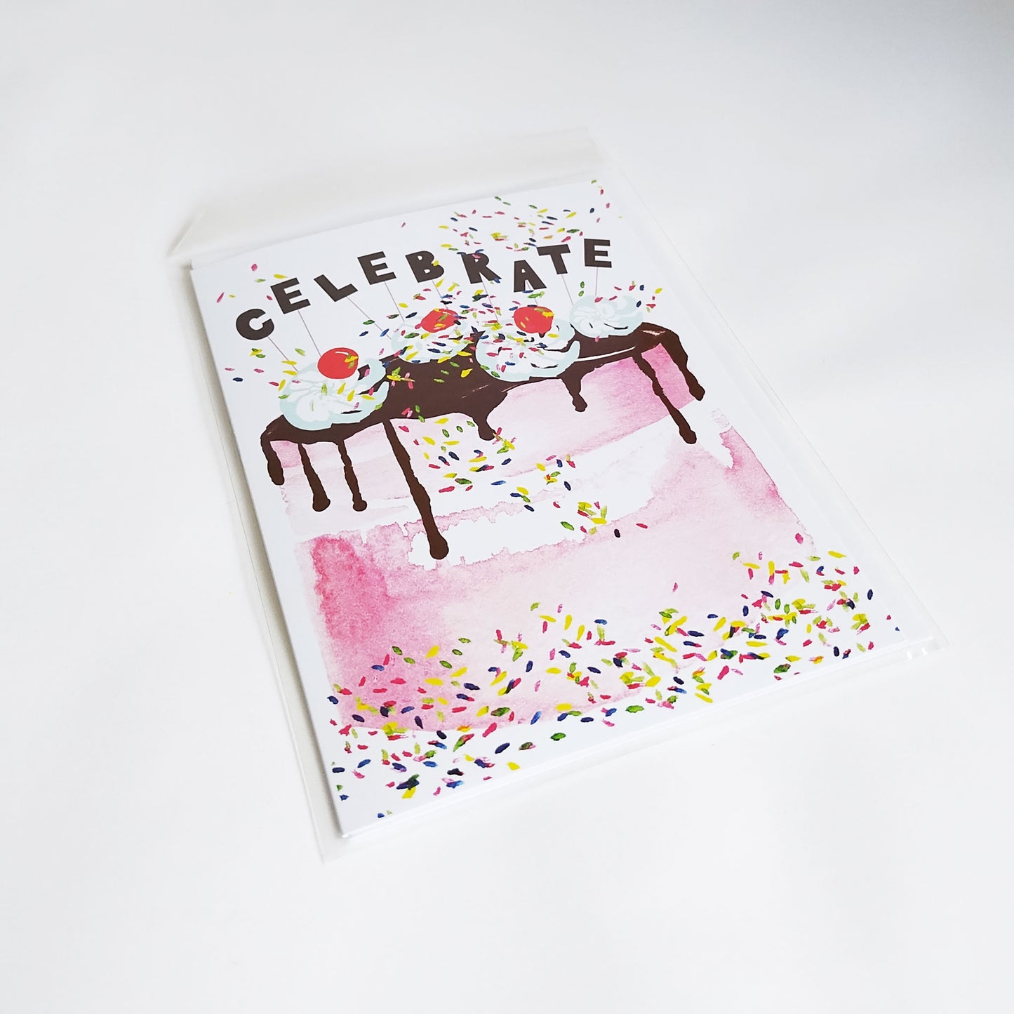 Five Patch Design Celebrate Neopolitan Cake Greeting Card