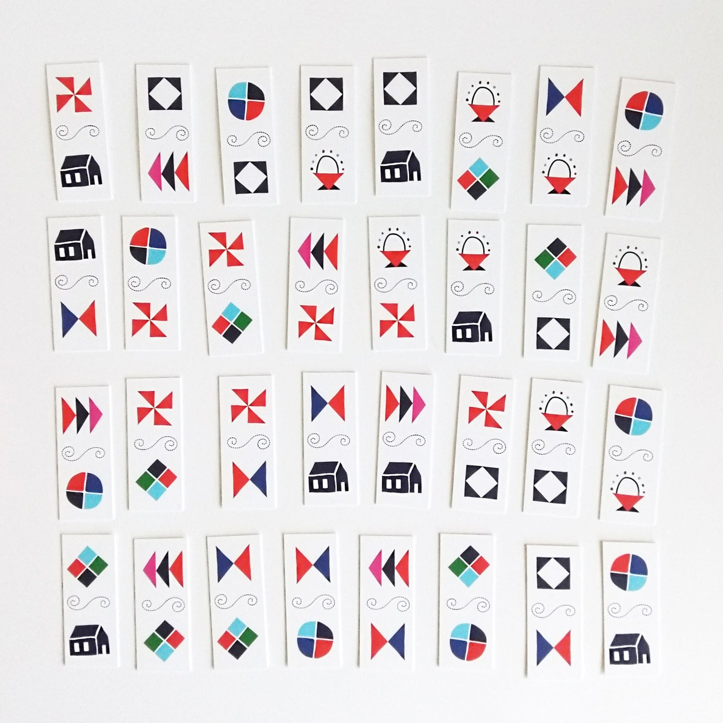 Five Patch Design Quilted Dominoes game pieces