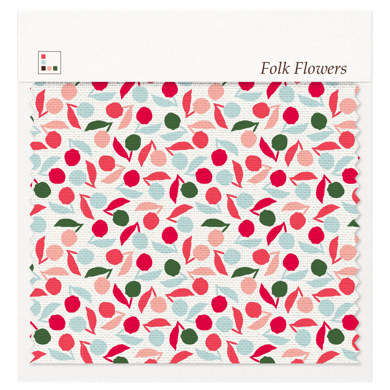 Five Patch Design Folk Flowers fabric swatch
