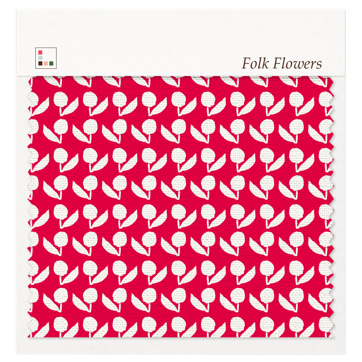 Five Patch Design Folk Flowers fabric swatch