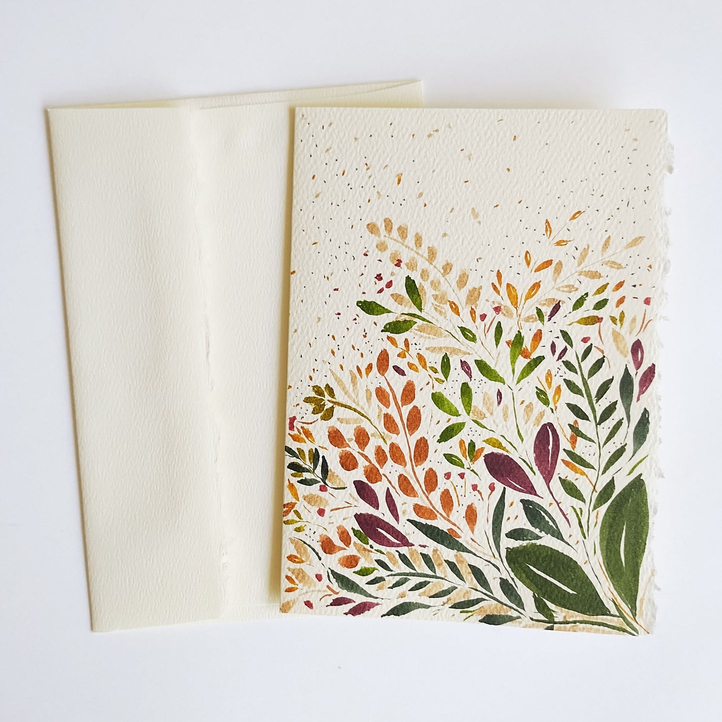Five Patch Design Climbing Foliage Greeting Card with envelope