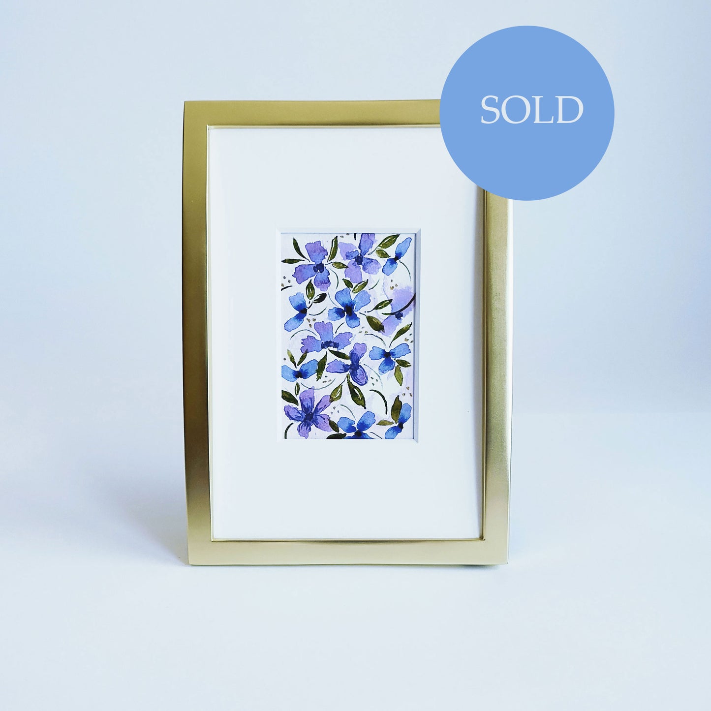 Five Patch Design Heart's Ease collection original watercolor painting