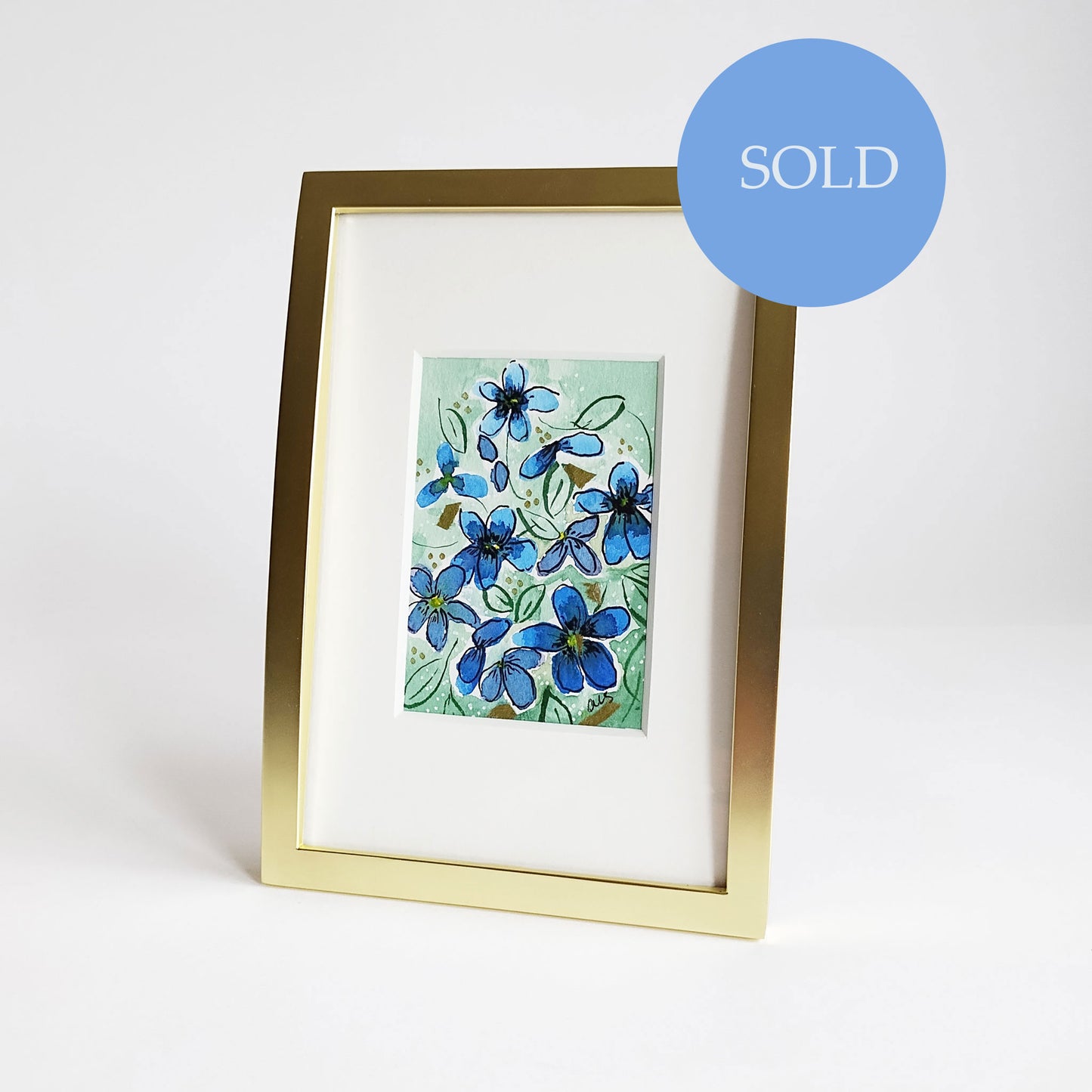 Five Patch Design Heart's Ease collection original watercolor painting