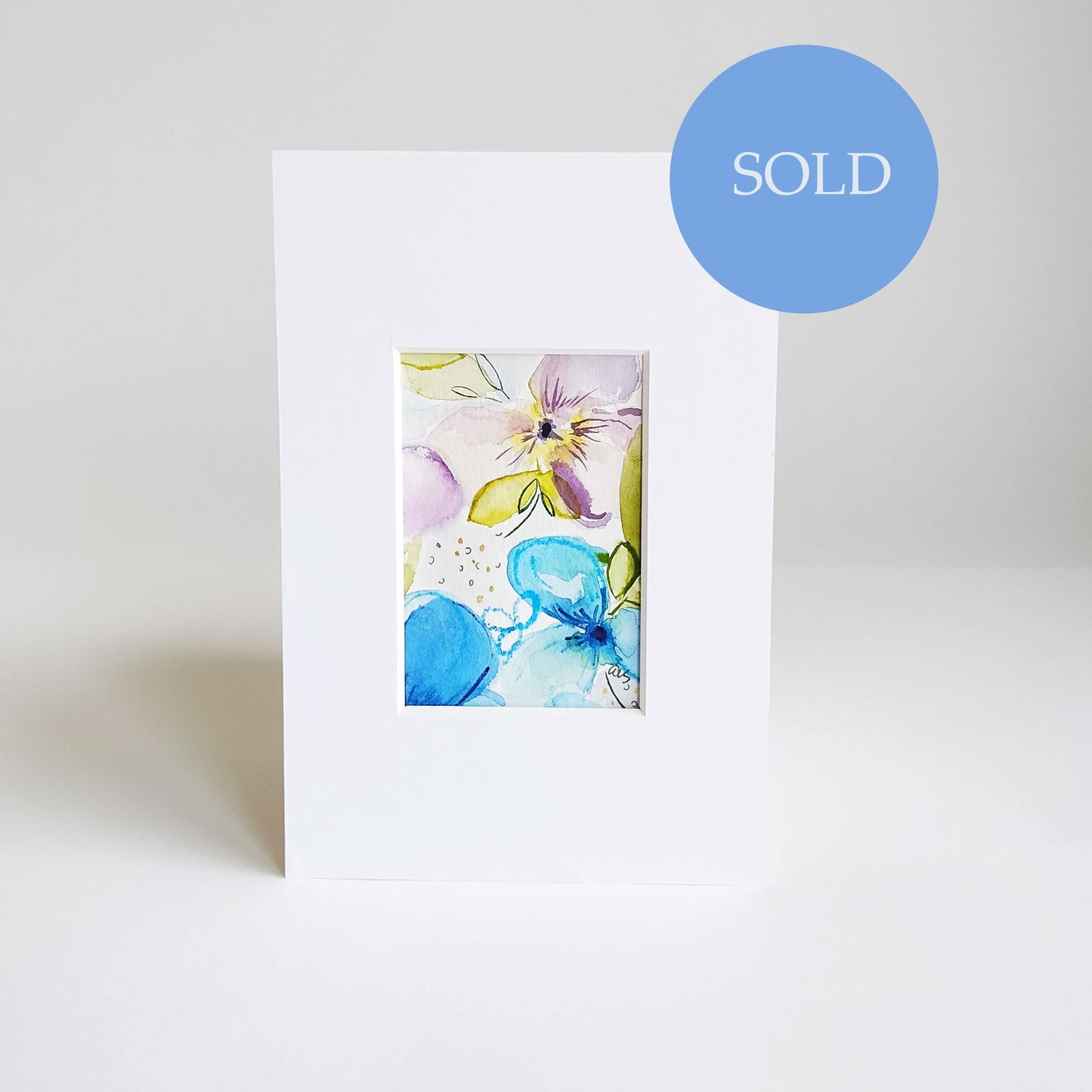 Five Patch Design Heart's Ease collection original watercolor painting