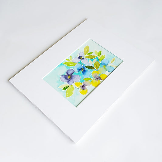 Five Patch Design Heart's Ease collection original watercolor painting