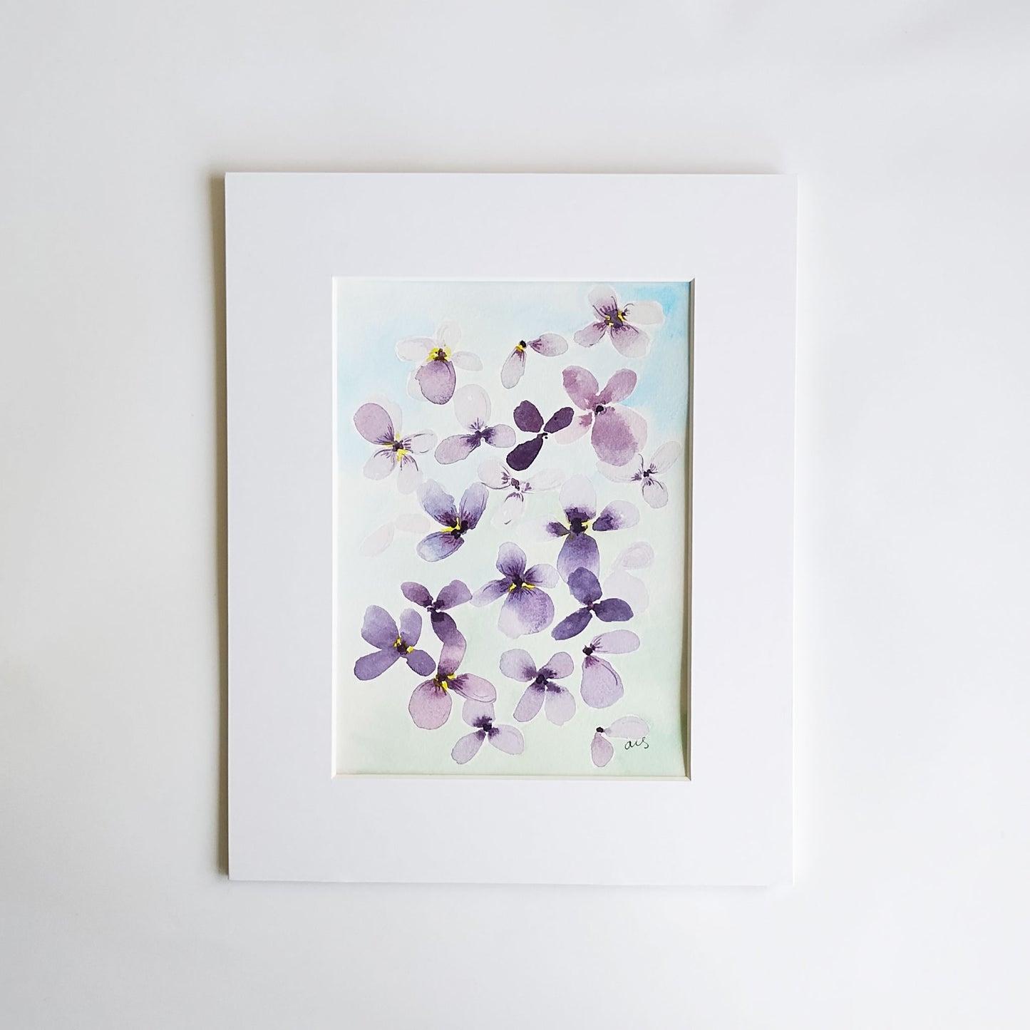 Five Patch Design Heart's Ease collection original watercolor painting