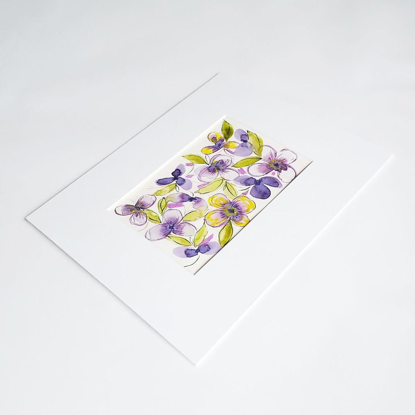 Five Patch Design Heart's Ease collection original watercolor painting