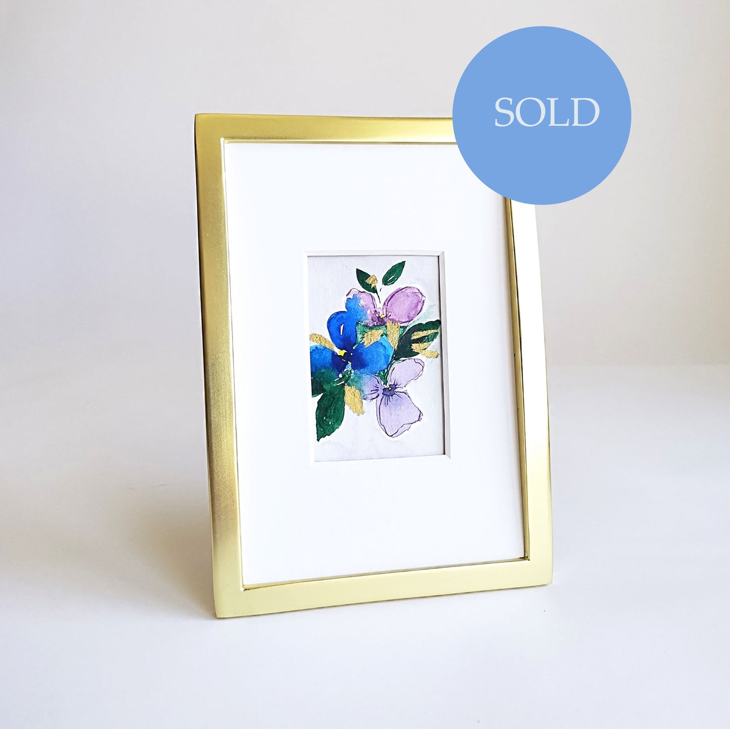 Five Patch Design Heart's Ease collection original watercolor painting