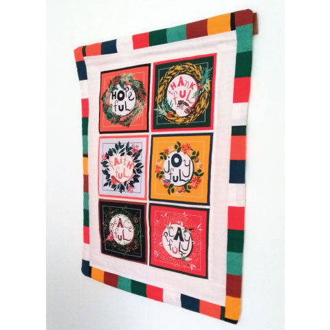 Five Patch Design Bountiful Autumn fat quarter project panel finished wall hanging
