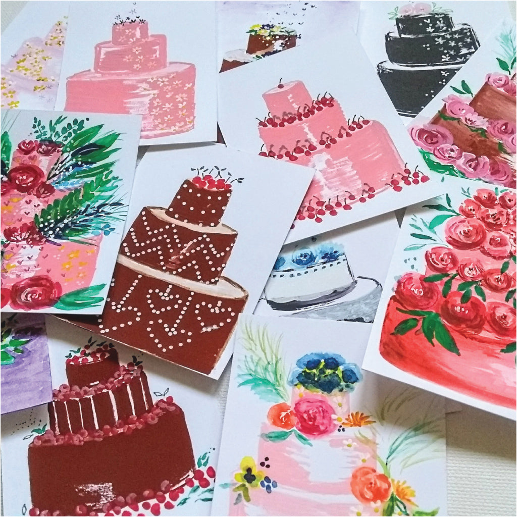 Five Patch Design small cake paintings
