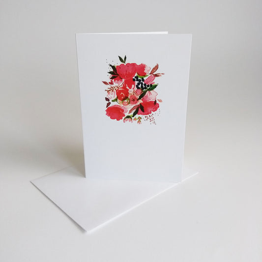 Five Patch Design Tiny Bouquet Blank Greeting Card