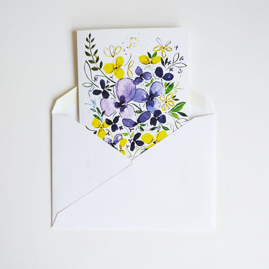 Five Patch Design all occasion floral greeting card with envelope