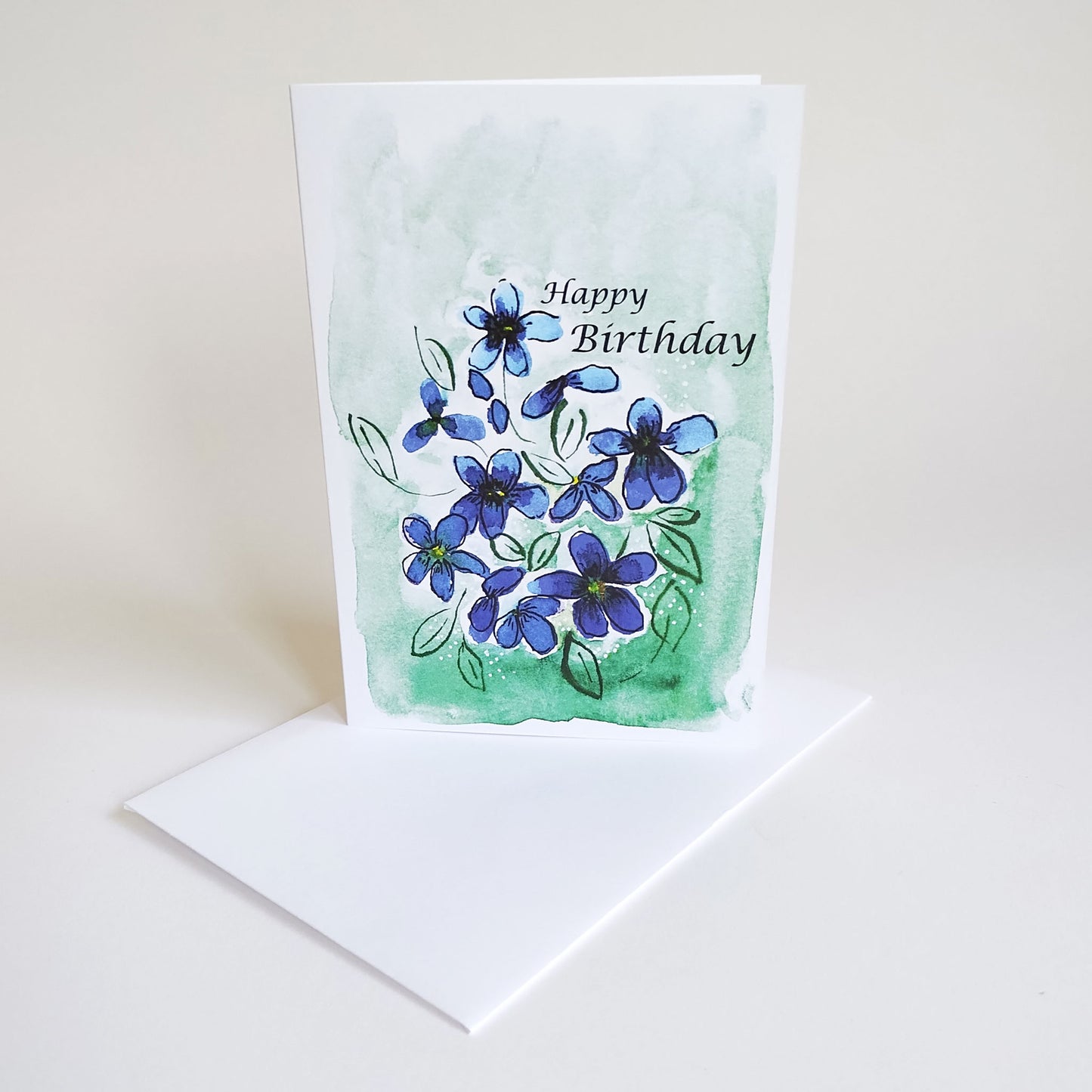 Five Patch Design Happy Birthday floral greeting card