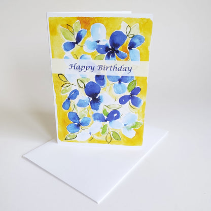 Five Patch Design Happy Birthday floral greeting card