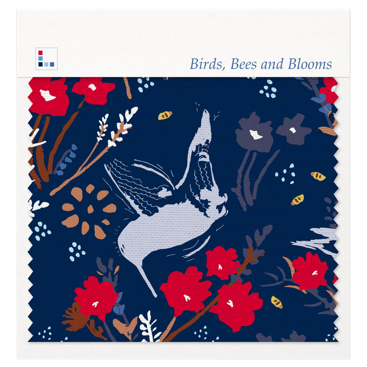Five Patch Design Birds Bees and Blooms fabric swatch