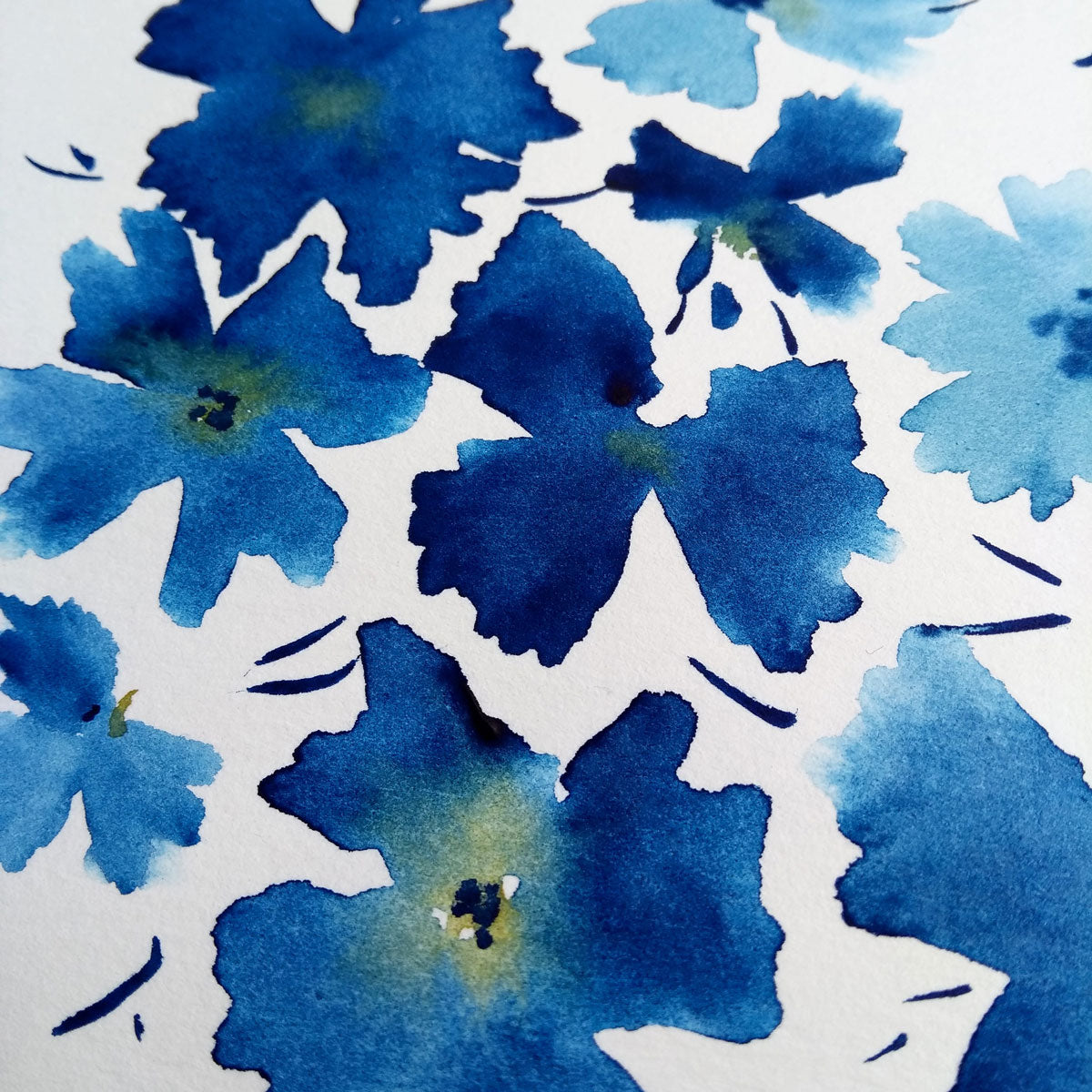 Five Patch Design blue floral watercolor