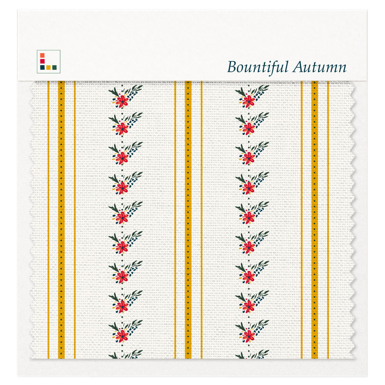 Five Patch Design Floral Stripe fabric swatch