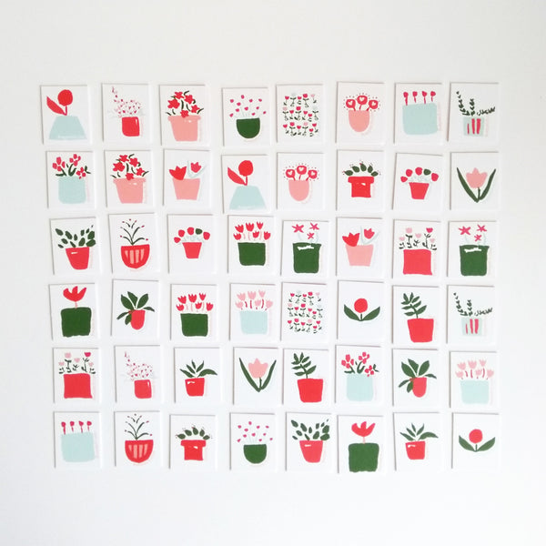 Five Patch Design Folk Plants Matching Game 