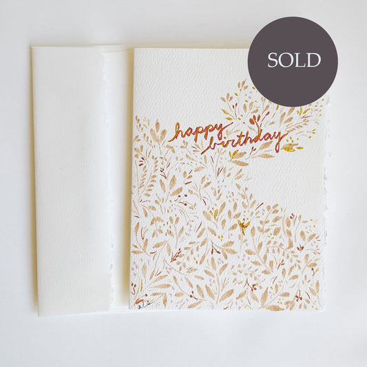 Five Patch Design Original Happy Birthday Greeting Card with envelope