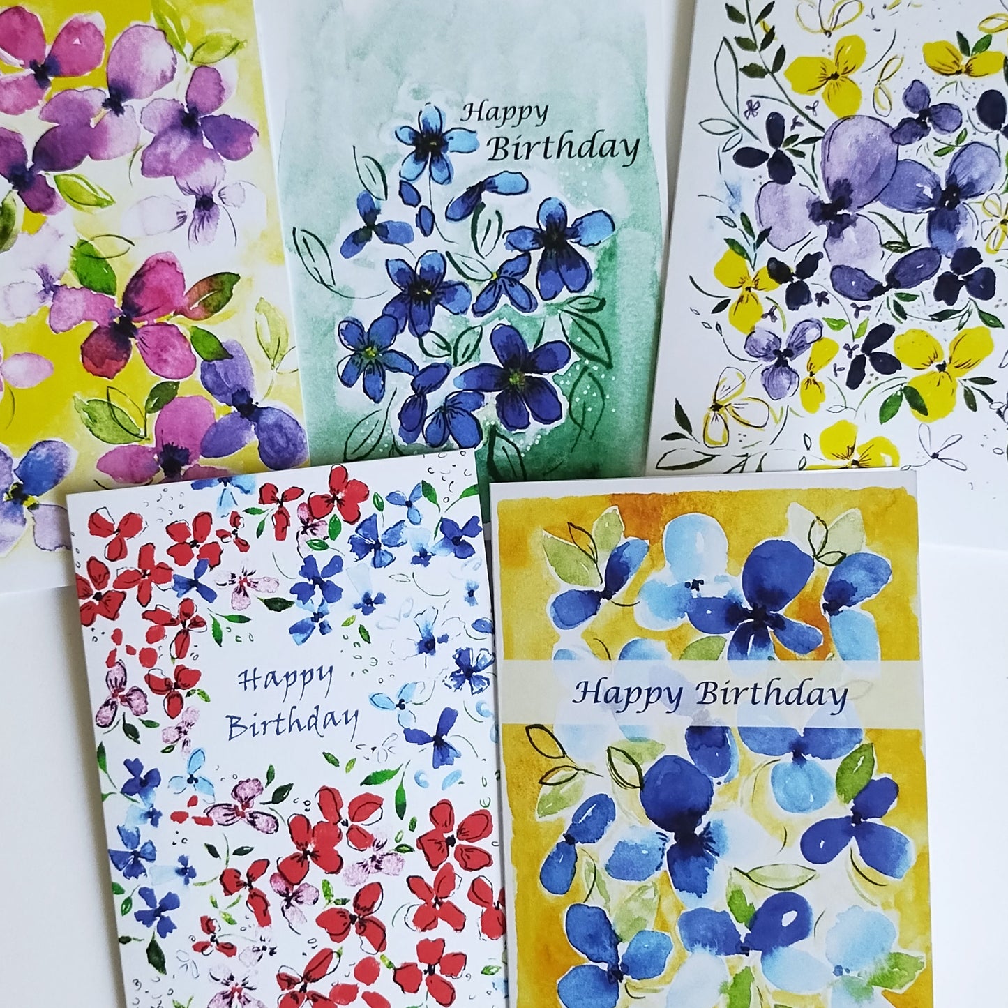 Five Patch Design Heart's Ease Greeting Cards (set of 5)