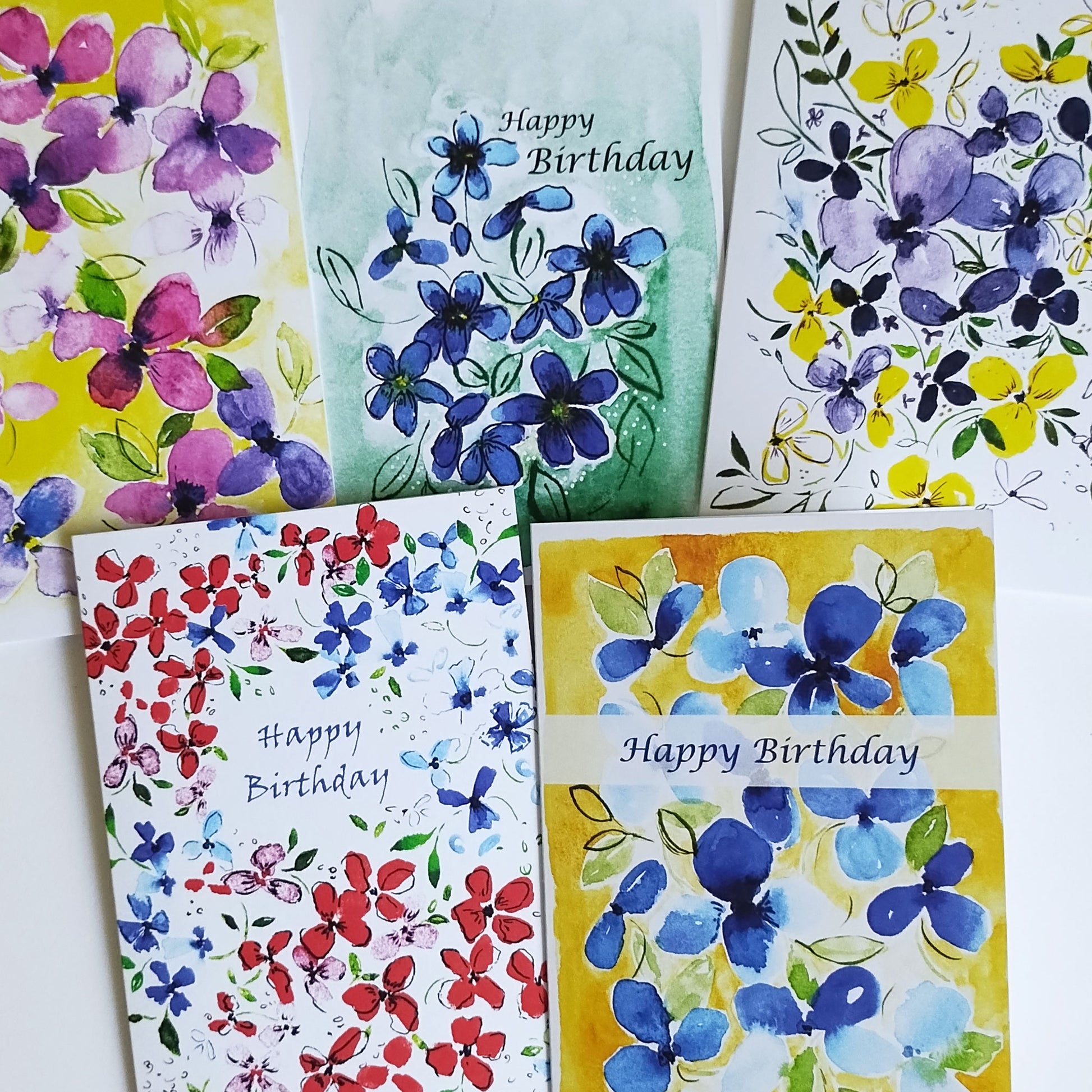 Five Patch Design Heart's Ease Greeting Cards (set of 5)