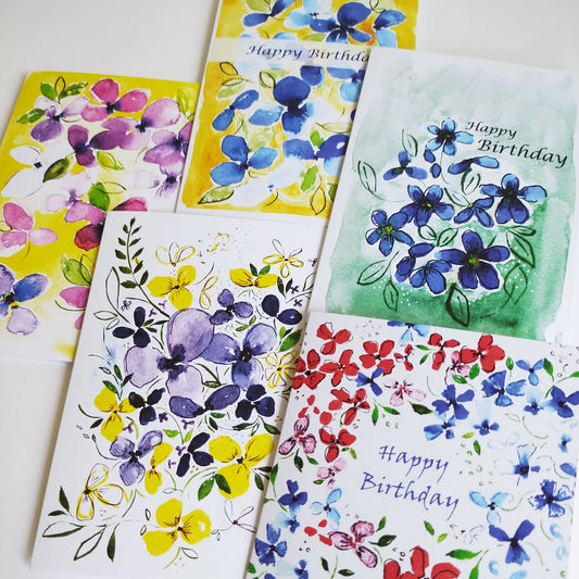 Five Patch Design Heart's Ease Greeting Cards (set of 5)