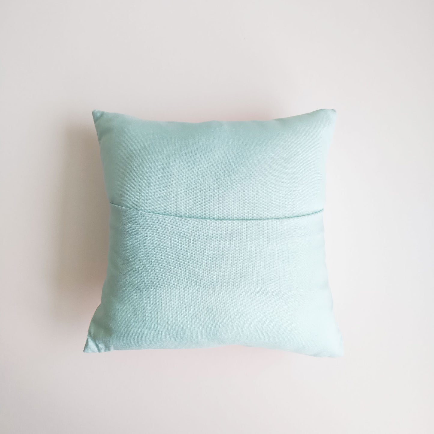 Five Patch Design Potted Tulips Patchwork Mini Pillow Back View