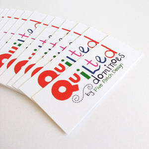 Five Patch Design Quilted Dominoes playing pieces