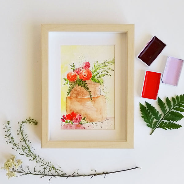Five Patch Design Storybook Cake Botanical Cake Painting flat lay