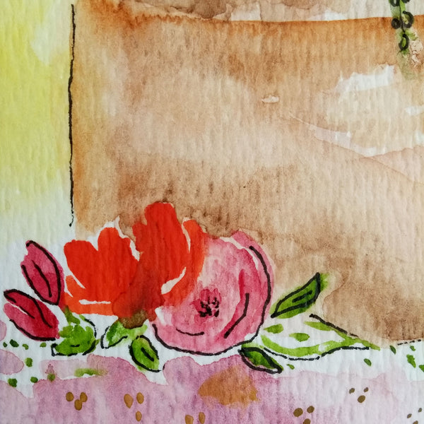 Five Patch Design Storybook Cake Botanical Cake Painting close up
