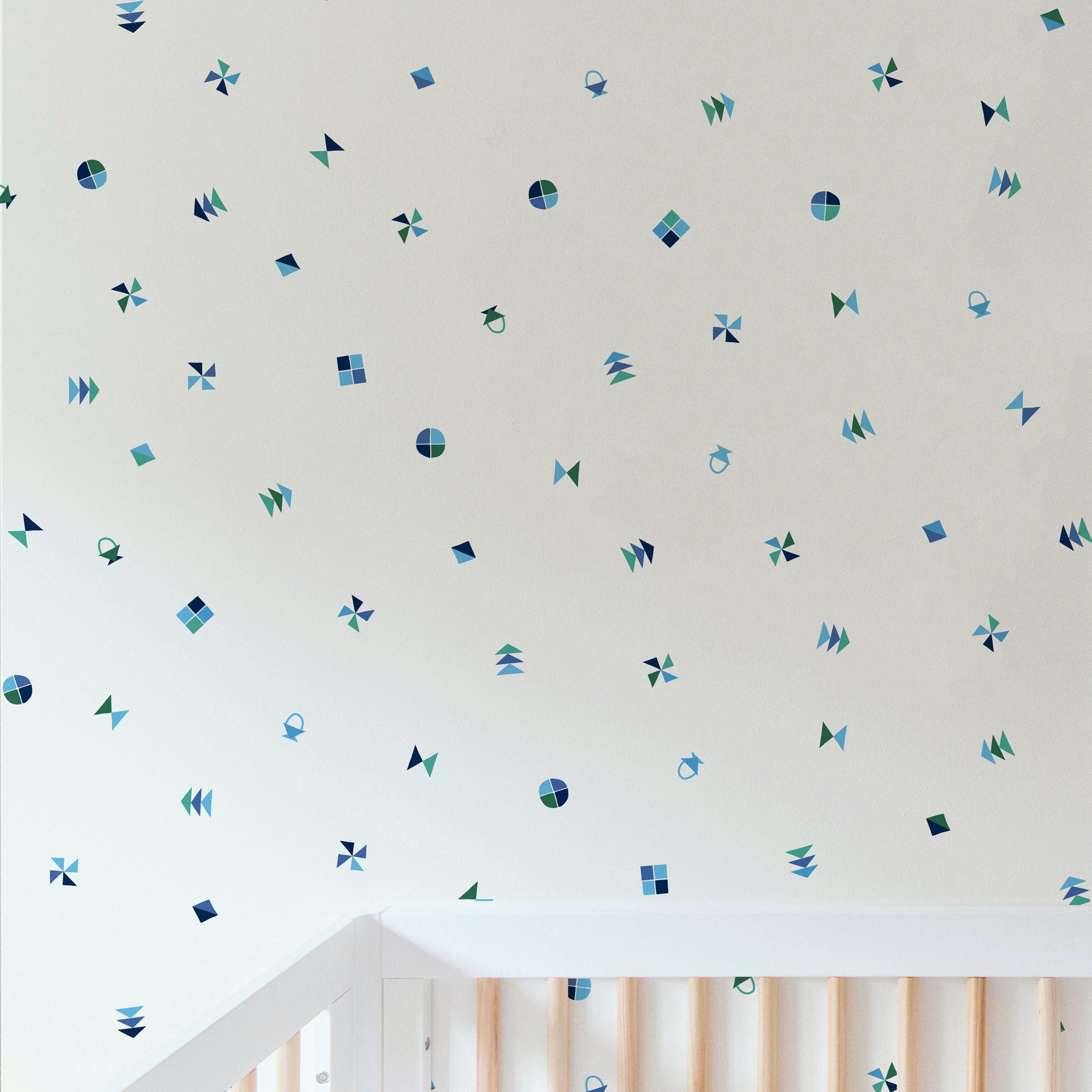 Five Patch Design Tossed Quilt Motifs wallpaper
